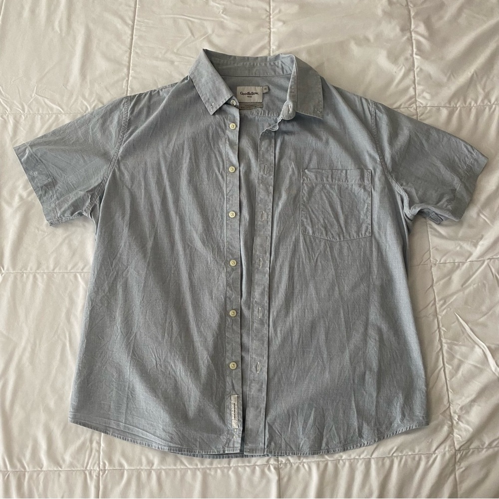 Chambray Short Sleeve Button Up